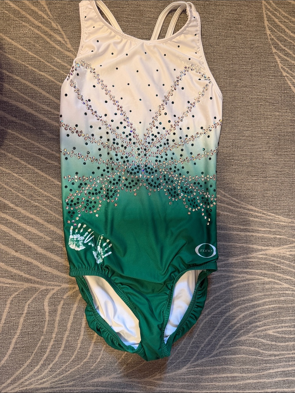 Chalk Warrior Evergreen Eve rhinestone leotard. Like new and stunning! AXS